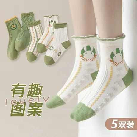 儿童袜子女童春秋款中筒袜女孩公主花边棉袜宝宝秋冬薄款2022新款图片