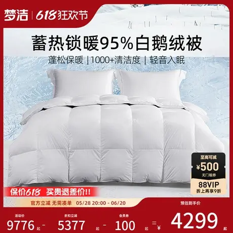 【商场同款】梦洁羽绒被95白鹅绒秋冬被航空加厚保暖被芯登峰2.0商品大图