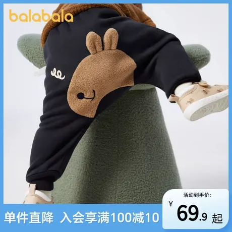 巴拉巴拉婴幼童加绒PP裤秋冬外穿男女童保暖长裤图片