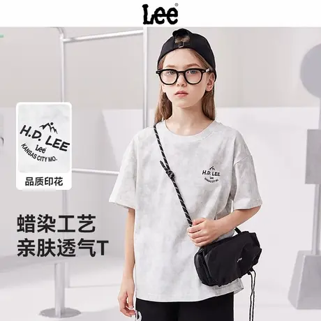 Lee童装女童t恤短袖2025新款中大童夏季洋气时髦上衣儿童夏装半袖图片