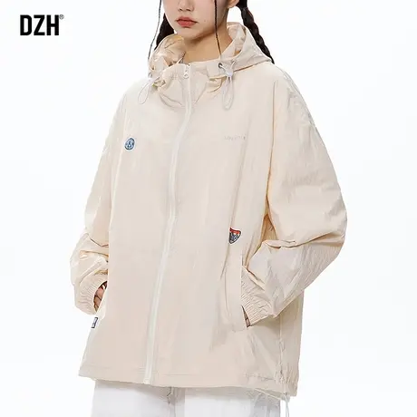 男女同款冰丝外套男夏季薄款宽松休闲上衣连帽棒球服夹克2023新款商品大图