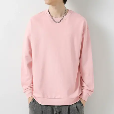 380g重磅纯棉卫衣男2023新款宽松潮流无帽上衣服摇粒绒圆领长袖商品大图