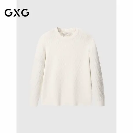 GXG男装 商场同款肌理菱格线衫通勤毛衫男内搭 25年春G25X201007图片