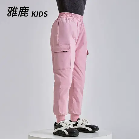 雅鹿2024冬季新款儿童加厚羽绒裤滑雪裤中大童白鸭绒男女童户外商品大图