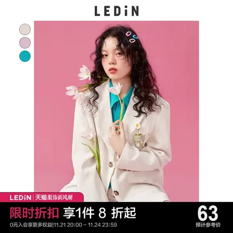 【清仓】早春乐町可爱花朵灯芯绒短裤秋季彩色短裤女宽松厚款图片
