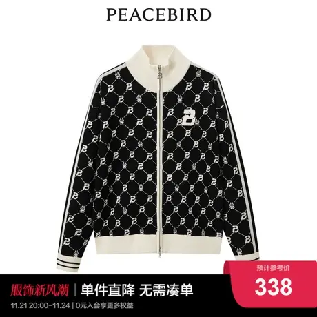 太平鸟2022年冬季新款趣味老花线开衫A5EDC4E71商品大图