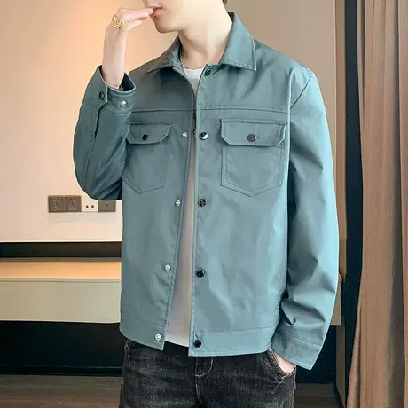 外套男春秋款工装牛仔夹克男士春季男生潮流棒球服秋季男款上衣服商品大图