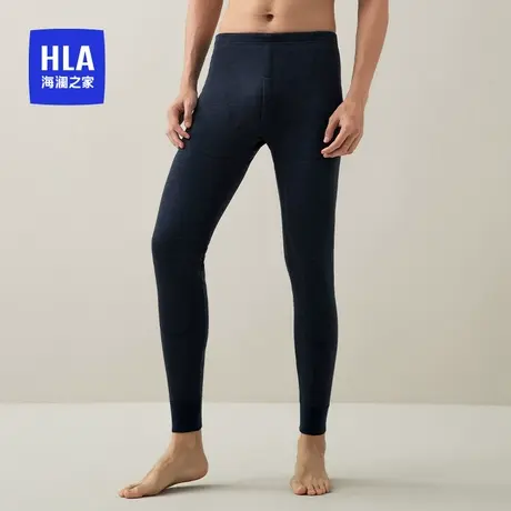 HLA/海澜之家加厚男士保暖裤防寒棉裤男双层护膝防风蓄热内衣秋裤图片