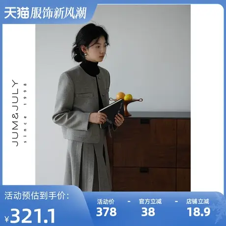 嘉茱莉2025春季新款短西装外套女小个子短款西服套装设计感小众商品大图