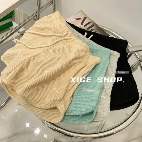 夏季薄款短裤女特大码300斤宽松外穿休闲运动裤居家瑜伽沙滩热裤商品大图