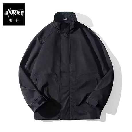 伟臣春秋新品大码男装夹克外套男胖子加肥加大宽松立领机能上衣潮商品大图