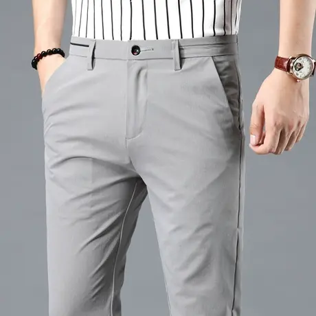 春夏季薄款商务正装西服西裤男士直筒宽松休闲长裤子2023新款夏天商品大图