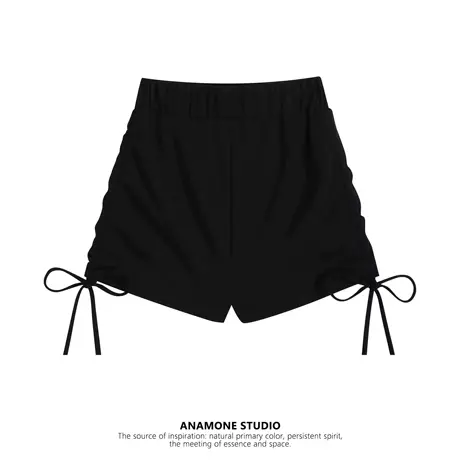 2024年运动短裤女夏季设计感小众高腰显瘦抽绳包臀辣妹热裤商品大图