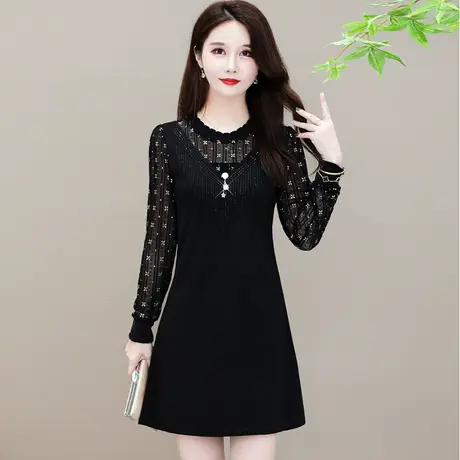 中长款打底衫女秋冬洋气加绒内搭2023新款春装时尚个性减龄遮肚子商品大图