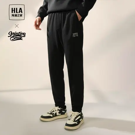 HLA/海澜之家SPRINTING SMILE系列休闲裤23秋季新款松紧腰卫裤男商品大图