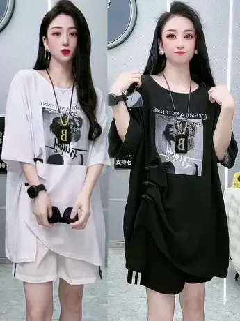 韩版2023夏季新款宽松白色短袖t恤小个子穿搭薄款上衣女装高级感商品大图