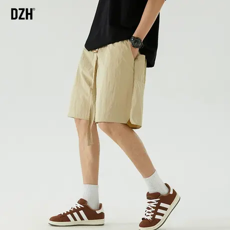 男士速干短裤休闲宽松中裤五分裤男夏季卡其色裤子薄款男裤沙滩裤商品大图