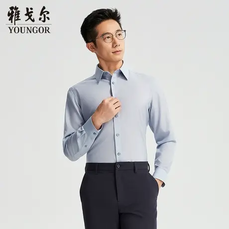 【商场同款】雅戈尔男士长袖衬衫春季新款官方商务休闲长袖衬衫男商品大图