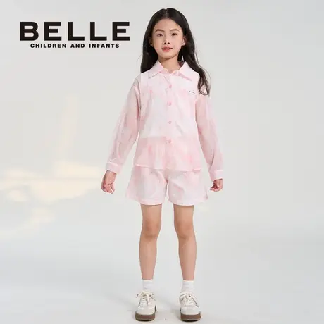 BELLE百丽女童夏套装2025新款童装夏装衬衫两件套中大童夏季衣服商品大图