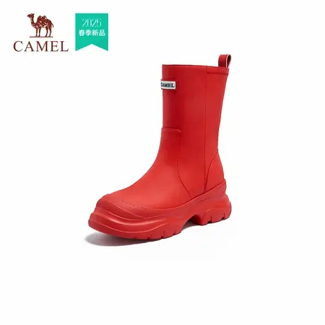 骆驼女鞋2025秋季新款舒适百搭厚底增高时装靴显瘦休闲长靴女商品大图