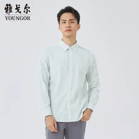 雅戈尔奥莱 商场同款男士长袖衬衫秋季新款官方商务休闲衬衫商品大图