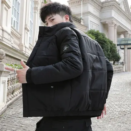 棉衣男冬季2023新款男士外套加厚韩版修身短款棉袄轻薄羽绒服男潮商品大图