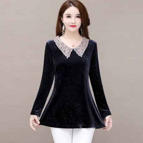 打底衫女春秋季2023年新款上衣减龄漂亮洋气小衫大码妈妈t恤长袖商品大图