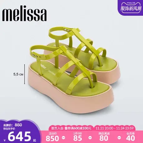 Melissa梅丽莎款女士夹趾时尚休闲厚底凉鞋果冻鞋33732商品大图