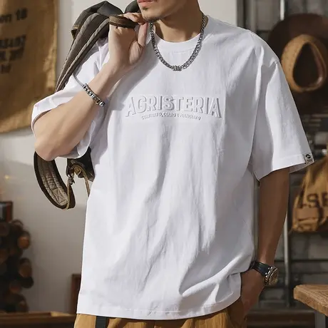 Modi Nick/摩帝尼克夏季男士休闲潮流短袖t恤时尚百搭纯棉T恤男款商品大图