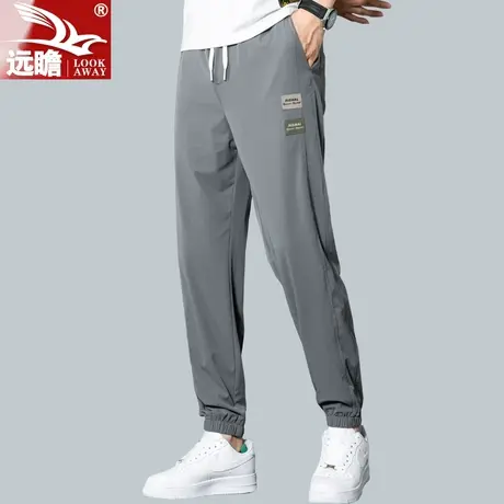 冰丝休闲裤男夏季薄款弹力男士夏天宽松直筒潮牌潮流束脚裤子男款商品大图