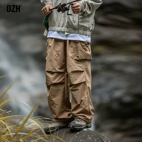 男士防水登山裤美式工装裤潮牌男2024年新款机能裤降落伞裤伞兵裤商品大图