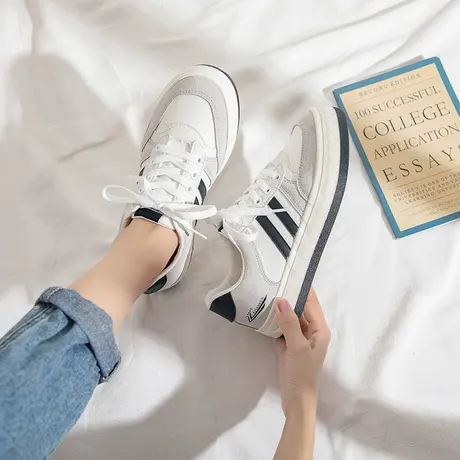 小白鞋女鞋2021冬季新款百搭ins潮鞋子小众秋冬休闲运动学生板鞋商品大图