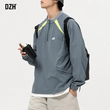 男士新款冲锋衣男2024春季外套男款痞帅男装速干衣上衣户外登山服商品大图