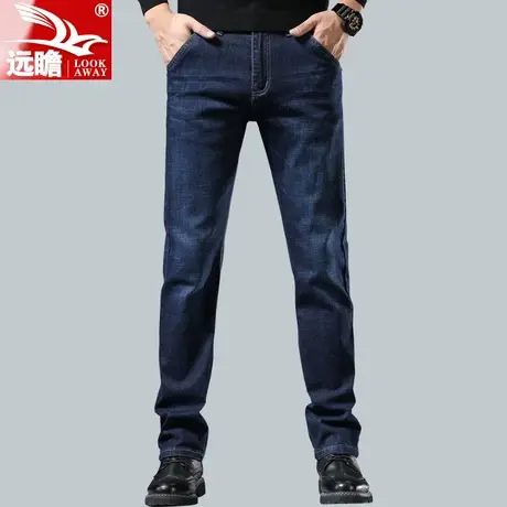 牛仔裤男秋季宽松直筒男裤2023新款春秋款长裤修身男士休闲裤子男商品大图