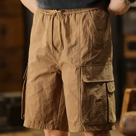 时尚潮流男士夏季薄款五分裤休闲宽松大码直筒短裤透气百搭五分裤商品大图