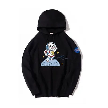 秀洛大熊猫nasa旗舰店官方宇航员登月卫衣男连帽秋冬加绒上衣外套商品大图