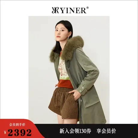 YINER音儿线上专选女装冬季毛领派克服商品大图