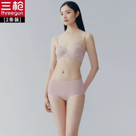 【2条装】三枪生理内裤女月经期防漏中腰纯棉裆卫生裤图片