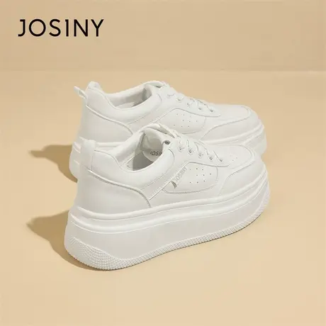 Josiny/卓诗尼厚底小白鞋女款2024新款春季爆款女鞋运动休闲板鞋商品大图