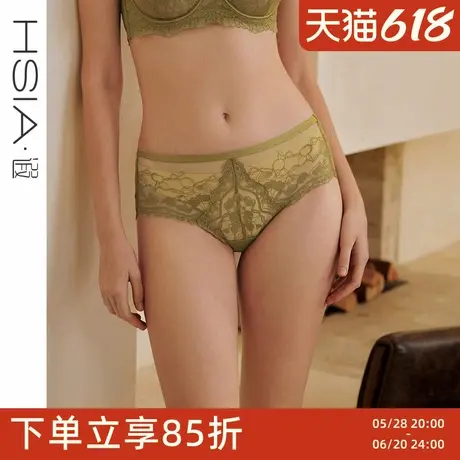 【心动季节】遐中腰平角裤秋冬新品纯棉裆性感全蕾丝无痕内裤女薄图片