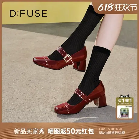 【博主同款】Dfuse迪芙斯2025春新款巴洛克漆面玛丽珍鞋小皮鞋图片