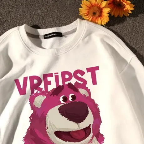 欧美高街早秋打底上衣ins潮宽松大码炸街港风复古chic卫衣女薄款商品大图