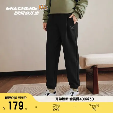 Skechers斯凯奇秋冬新款女款舒适长裤抓绒保暖百搭运动休闲裤子商品大图