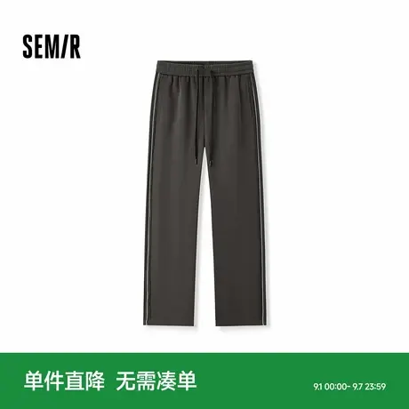 森马休闲裤男冬季复古运动风宽松直筒裤2025新款时尚百搭毛边裤子商品大图