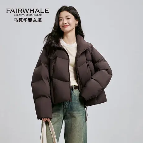 马克华菲泡芙短款羽绒服女冬季2025新款小个子加厚保暖面包服外套商品大图