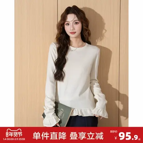 唐狮2026秋冬女净色毛织打底衫内搭上衣女春秋可外穿高级感打底衣图片