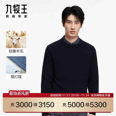 [羊毛系列]九牧王商场同款保暖毛衫新品JY1C51517易打理毛衣SN图片