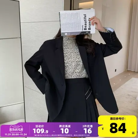 唐狮2021早春装新款女半身裙装饰拉链百褶半裙高腰a字显瘦气质ZW图片