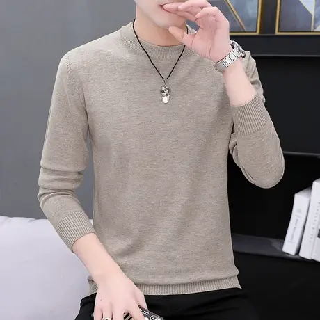 男士毛衣春秋款圆领内搭打底衫秋冬季韩版潮流毛线衣男针织衫毛衫商品大图