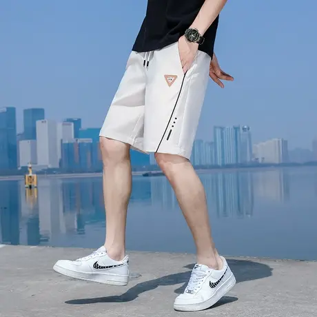 休闲短裤男夏季薄款2023新款宽松潮牌运动男士五分运动中裤子外穿商品大图
